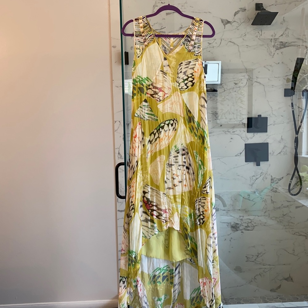 Anthropologie Silk Butterfly Wing dress